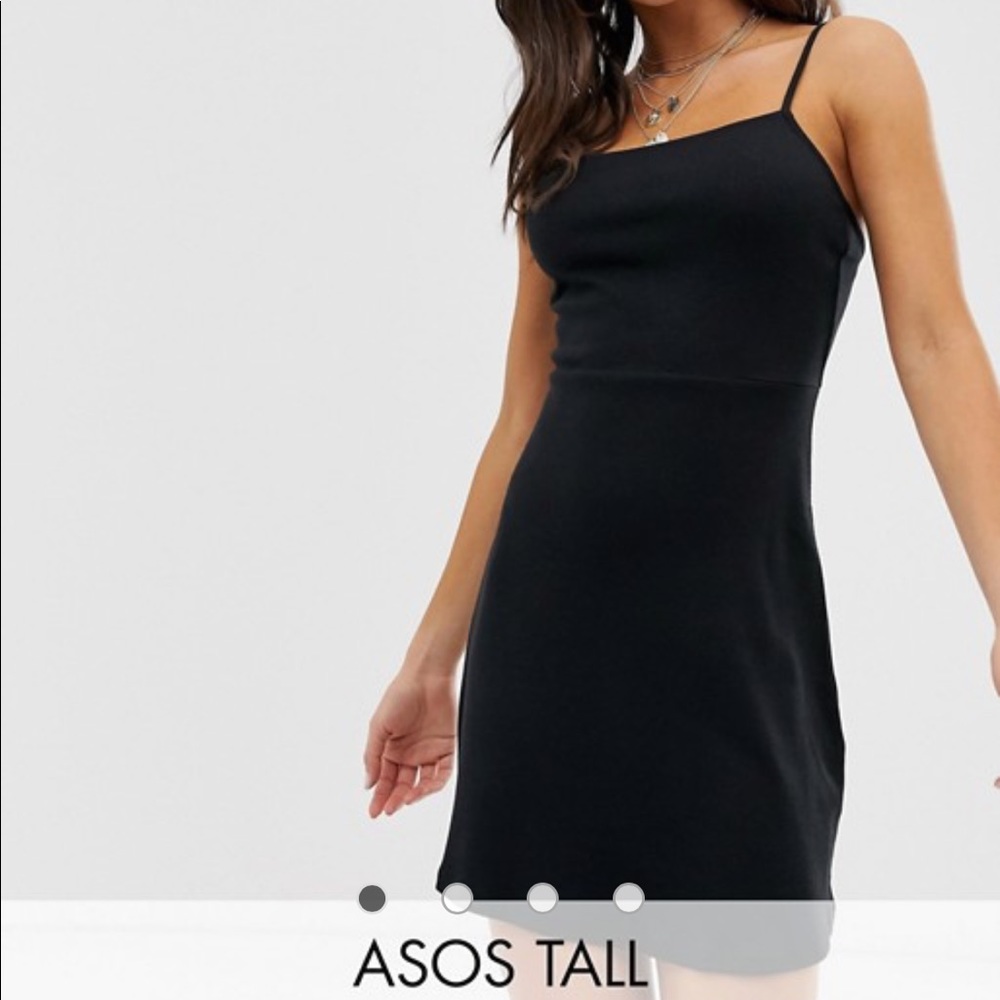 ASOS DESIGN Tall mini square neck sundress in rib